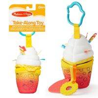 Melissa &amp; Doug Bubble Tea Take-AlongToy รุ่นชาไข่มุก ใหญ่ นิ่ม หลากพื้นผิว เขย่ามีเสียง กระจกส่อง แยกชิ้นได้