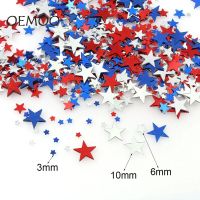 15g Mixed size American flag colored five-pointed star Confetti For Wedding throwing confetti Christmas decoration supplies