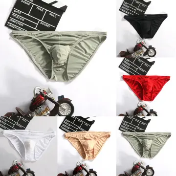 Ice Silk Briefs Mens Low-rise Sexy Underwear Breathable Underpants