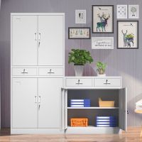 [COD] File cabinet iron steel office low bookcase data password with lock certificate storage staff locker