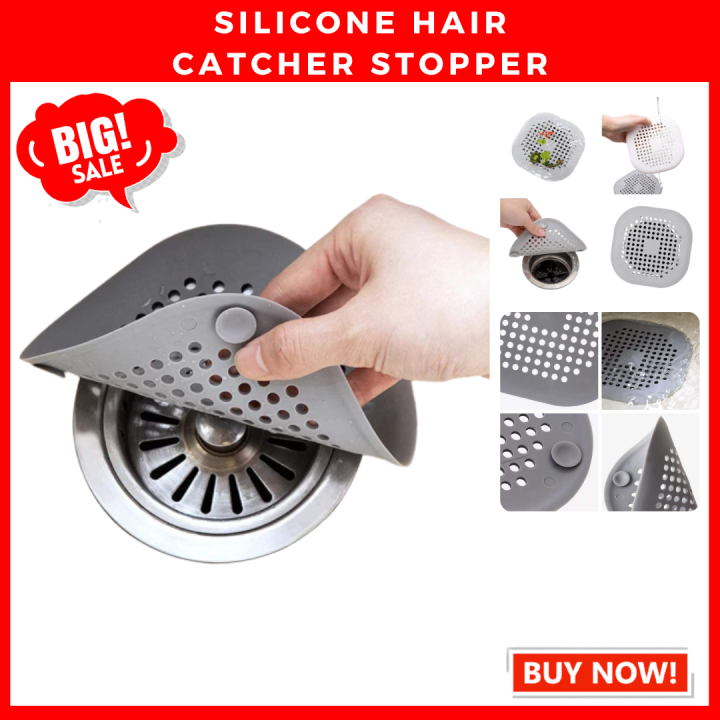 Shower Drain Hair Catcher Sink Strainer Stopper Tub Stopper Silicone Shower Drain Cover for Bathtub Kitchen Laundry Bathroom