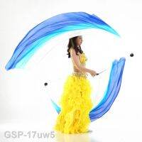 ชุดลูกบอลหลากสีผ้าคลุมศีรษะผ้าไหมสีฟรี2023อุปกรณ์เต้นขนาด78X27นิ้ว