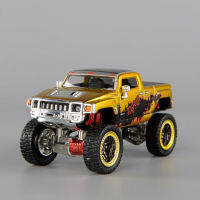 1:64 Hummer H2 H3T ขนาดใหญ่ล้อ Off-Road รถ Diecast รถโลหะผสมรถคอลเลกชันตกแต่งของขวัญเด็ก