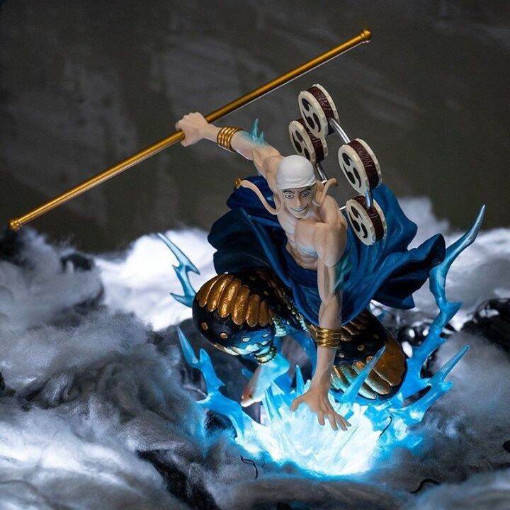 18Cm One Piece Enel Figure Roronoa Zoro Enel Anime Figures GK Figurine