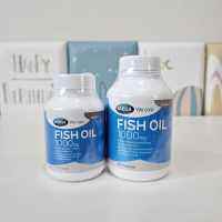 Fish Oil 1000 mg MEGA We care น้ำมันปลา  ผลิตภัณฑ์เสริมอาหาร เมก้า วี แคร์ ขวดบรรจุ 30,100 แคปซูล ฉลากฟ้า