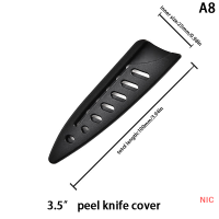 NIC ปลอกมีดในครัวมีดพลาสติกสีดำที่ครอบใบมีดอุปกรณ์ป้องกันขอบเคสมีดเชฟขนมปัง