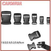 CAIOHUA 2/5/10/20/30 pcs คุณภาพสูง สายรัดกระเป๋า ฮาร์ดแวร์ Dual ปรับได้ อะไหล่เข็มขัดเป้ หัวเข็มขัดด้านข้าง ล็อคสร้อยข้อมือ Paracord หัวเข็มขัดโค้ง