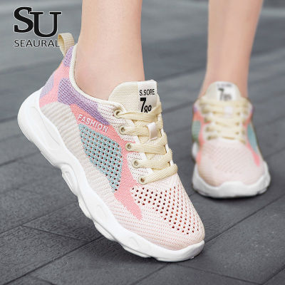 SEAURAL รองเท้าผู้หญิง,รองเท้ากีฬาลำลองสไตล์เกาหลี Kasut Perempuan Murah dan Cantik JY2122