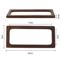 4Pcs 20cm Rectangle Wooden Bags Handle DIY Sewing Brackets Purse Frames Handles for Making Handbag Accessories