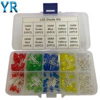 100PCS/200PCS 3MM 5MM LED Diode Assorted Kit Red Green Blue Yellow White Light Emitting DIY F3 F5 LED Light Diodes Kit
