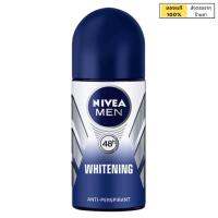 นีเวีย โรลออน แอลกอฮอล์ วงแขนดูกระจ่างใส สำหรับผู้ชาย สูตร 0% ขนาด 50 ml[Nivea Deo Men Whitening Roll On]