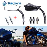 Motorcycle Black Side Mirrors Aluminum Rear View Mirror Accessories Fit For Harley Touring Street Glide Road King Sportster XL