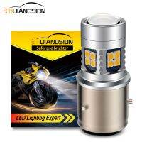 RUIANDSION BA21D 3030SMD รถจักรยานยนต์1ชิ้นหลอดไฟไฟหน้ารถมอเตอร์ไซค์แบบ LED รถสกู๊ตเตอร์ขนาดเล็ก6V-30V 12V 24V สีขาว6000K