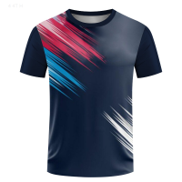 2023 NEW Mens And Womens Quick Drying Printed Table Tennis And Badminton T-shirts fashion t-shirt