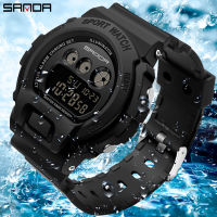 SANDA แฟชั่นนาฬิกาสปอร์ตผู้ชายนาฬิกาทหารนาฬิกาปลุกผู้ชาย Shock Chronograph ดิจิตอลผู้หญิงนาฬิกาบอกวันที่