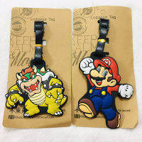 Mario Bros ไดโนเสาร์น้อยอะนิเมะ PVC กระเป๋าเดินทางแท็กการ์ตูนน่ารักใหม่กระเป๋าเครื่องประดับป้าย Travel Ornament