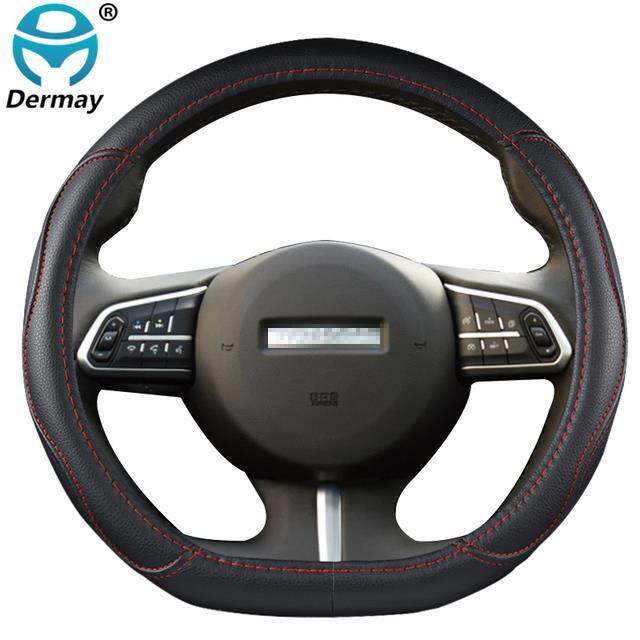 for-haval-f7-f7x-f5-pu-leather-car-steering-wheel-cover-d-shape-auto-accessories-interior-fast-shipping