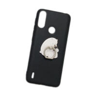 Case for Motorola Moto E7 E7i Power E 2020 E6 Play E6S E20 E22 E22i E30 E40 G7 G8 Plus G9 3D Cute White Bear Finger Ring Stand Holder Soft TPU Phone Cover