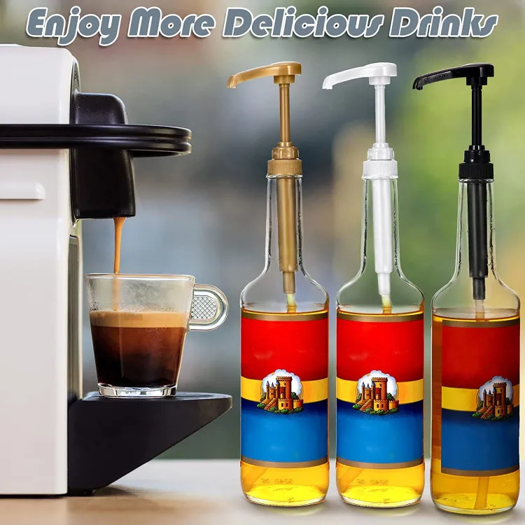 Milk Tea Syrup Pump Liquid Dispenser 3Pcs Dispenser Coffee for