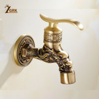 ZGRK Bathroom Faucet Only Cold Brass Tap Outdoor Garden Taps High Quality Washing Machine Mop Faucet Antique Decorative Bibcock