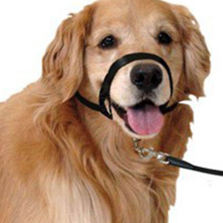 ไนลอนสุนัข-muzzle-ปรับ-anti-barking-anti-bite-harness-head-collar-muzzle-dog-halter-training-leash-leader-ปลอกคอคลาสสิก