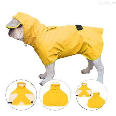 เสื้อกันฝนสุนัขมีเสื้อกันฝนเสื้อกันฝนมีฮู้ดแบบใสสำหรับสุนัขขนาดเล็กและขนาดกลาง