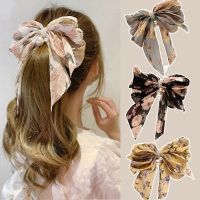 Long Big Korea Bowknot Hairclips Hairpin for Women Girls Hair Accessory