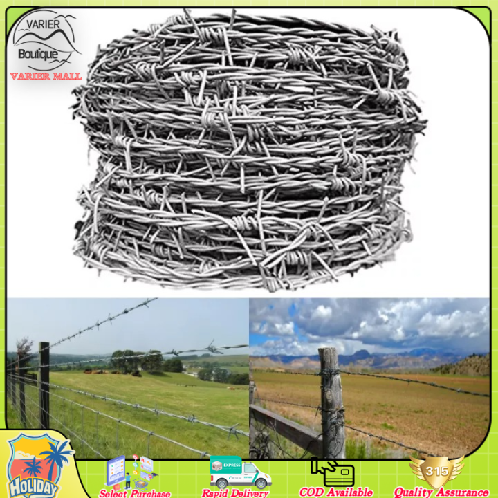 VARIER Double Strand 2.2MM Thickness 10/50/100 Meters Iron Barbed Wire ...