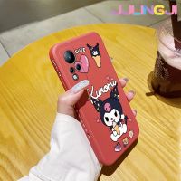 Jlingji เคสสำหรับ Infinix Note 11 Note 12 G96เคสลายการ์ตูน Kuromi บางสวยงามดีไซน์ใหม่เคสโทรศัพท์ป้องกันขอบสี่เหลี่ยมเคสนิ่มเคสปลอกซิลิโคนกันกระแทก