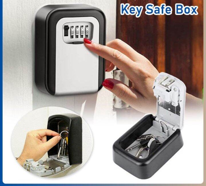 Easy wall mount key safe with 4digit combination security code lock