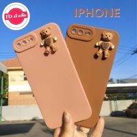 เคสโทรศัพท์มือถือติดการ์ตูนนูนหมี เคสมือถือ แบบซิลิโคน สำหรับ iPhone 12 Pro Max XS MAX Pro 11 Max 7 8plus 7plus XR #616