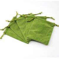 ❏✁ 10 PCS velvet bag green small high-end exquisite cloth jewelry storage earrings necklace dust