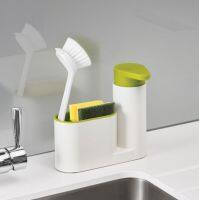 Kitchen Stoarge Rack for Cleaning Sponges Brushes Soap Dispenser Bottle Save Space Kitchen Organizer