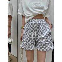 N3YA CELINE 2023 Summer new fashion printed triumphant pattern simple casual retro all-match straight casual shorts sj