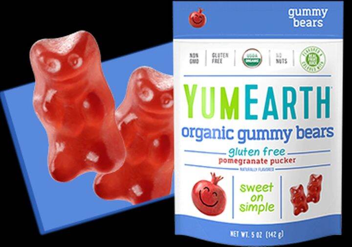 [PREORDER] ORGANIC GUMMY BEARS ASSORTED FLAVORS 10 SNACK PACKS BY