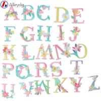 ALLEYDG ตัวอักษร A-Z แผ่นรีดตัวอักษร 52ชิ้นค่ะ งานปักดอกไม้ แพทช์ตัวอักษร 2ชุดค่ะ ตัวอักษรผ้าทอ เสื้อผ้าสำหรับผู้หญิง