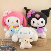 Yela กระเป๋าสะพายไหล่ ผ้ากํามะหยี่ขนนิ่ม ลาย Sanrio Kuromi Melody Cinnamoroll ขนาด 50 ซม. สําหรับเด็ก