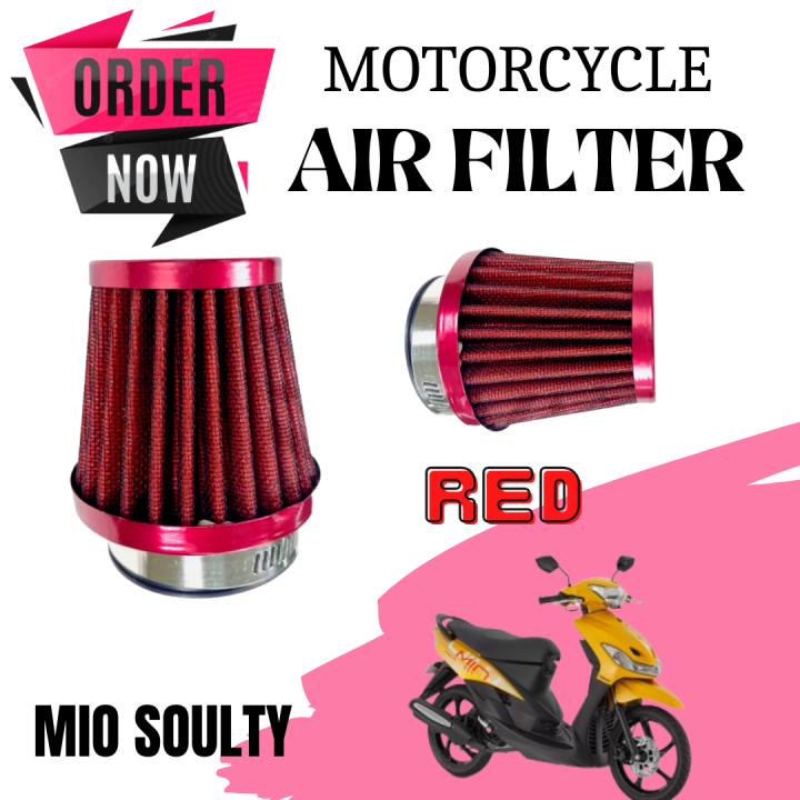 MOTOR AIR FILTER FOR MIO SOULTY RED MOTOR AIR CLEANER EARBUDS