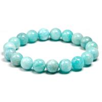 AAA Naturale Amazonite Pietra Braccialetti Con Perline Donne Degli Uomini Dei Monili Pietre Preziose Braccialetto Di Natale Per