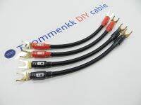 สายต่อลำโพงไบไวร์ Jumper Speaker cable ฺBi-wire spade to spade Canare quad star 4S6 (หางปลาทั้งสองด้าน)