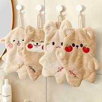 Cute Cartoon Animal Hand Towel Double Layer Thickened Towels For Kids Home Dishcloth Absorbent Quick-Drying Kitchen Bathroom Rag