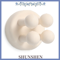 SHUNSHEN ที่ยึดแปรงสีฟันแบบมีกาวในตัวสำหรับห้องครัวตะขอเกี่ยวซิลิโคนอเนกประสงค์1ชิ้น