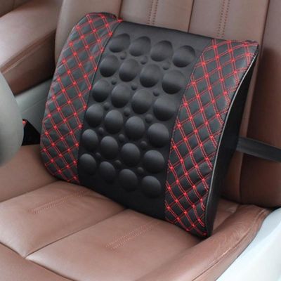 ❡☃♈ Car Lumbar Support Pillow 12V Electric Massage Lumbar Pillow Car Seat Back Relaxation Waist Support Cushion Pillow