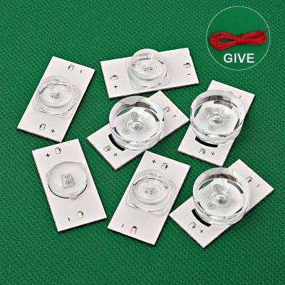 แถบไฟด้านหลัง LED โคมไฟลูกปัด SMD 6V 3V พร้อมเลนส์สะท้อนแสงสำหรับซ่อมทีวี LED 32-65นิ้ว (3V พร้อมสายเคเบิล) 100% ใหม่