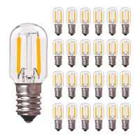 2021T20 1W Dimmable Edison Led Bulbs E12 E14 Tubular Led Filament Bulb Clear Glass 2200K 2700K 4500K Refrigerator Hanging Mini Lamps