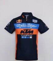 จัดส่งฟรี KTM เสื้อโปโลรถจักรยานยนต์ Off-Road Rider ๆแบบสบายๆแขนสั้นเสื้อยืดเสื้อผ้าปั่นจักรยาน