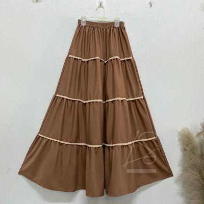 Long skirt กระโปรงผญ กระโปรงยาว รุ่นขนมชั้น ใส่เอวยางยืด เนื้อผ้าไหมอิตาลี ผ้าพื้น ใส่สบาย ใส่แล้วน่ารัก ใส่ได้ทุกโอกาศ SK-A118