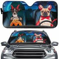 【CW】 Bulldog DrivingWindshieldShade Pumpkin Car Sunshades Car Front Window Reflector Anti UV SunshadeTruckCar S