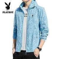 PLAYBOY เสื้อผ้ากันแดดผ้าไอซ์ซิลค์สำหรับผู้ชาย,เสื้อผ้าการป้องกันแสงแดดสำหรับชาวประมงใหม่ระบายอากาศได้ดีบาง2023ป้องกันรังสียูวีสำหรับฤดูร้อน