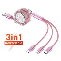 2In 3In1 1ไมโคร USB Tipe C 8 Pin Kabel Multi Pengisi Daya Untuk 13 12 11เหมาะสำหรับ Huawei P40 Pro Kabel Pengisi Daya SEL Cabel